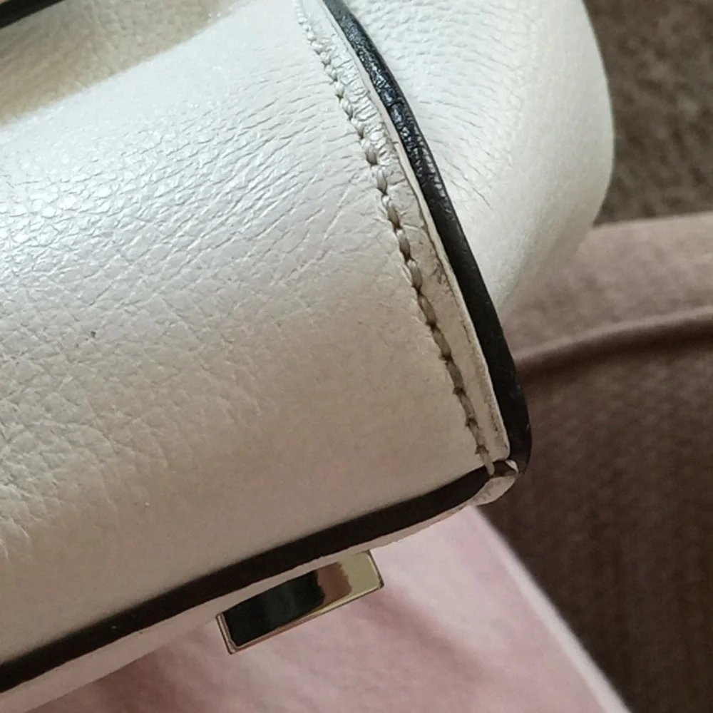Michael Michael Kors White Leather Audrey Satchel